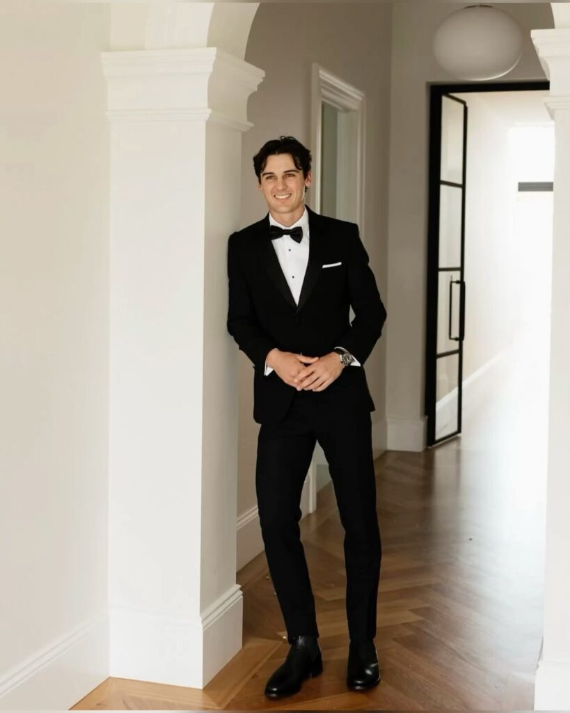 Men's Black-Tie Dress Code Example.